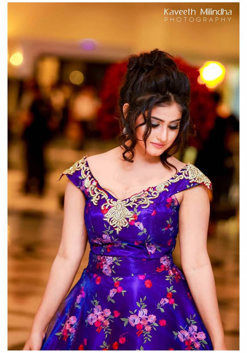 Maneesha Chanchala In Purple Mini Dress