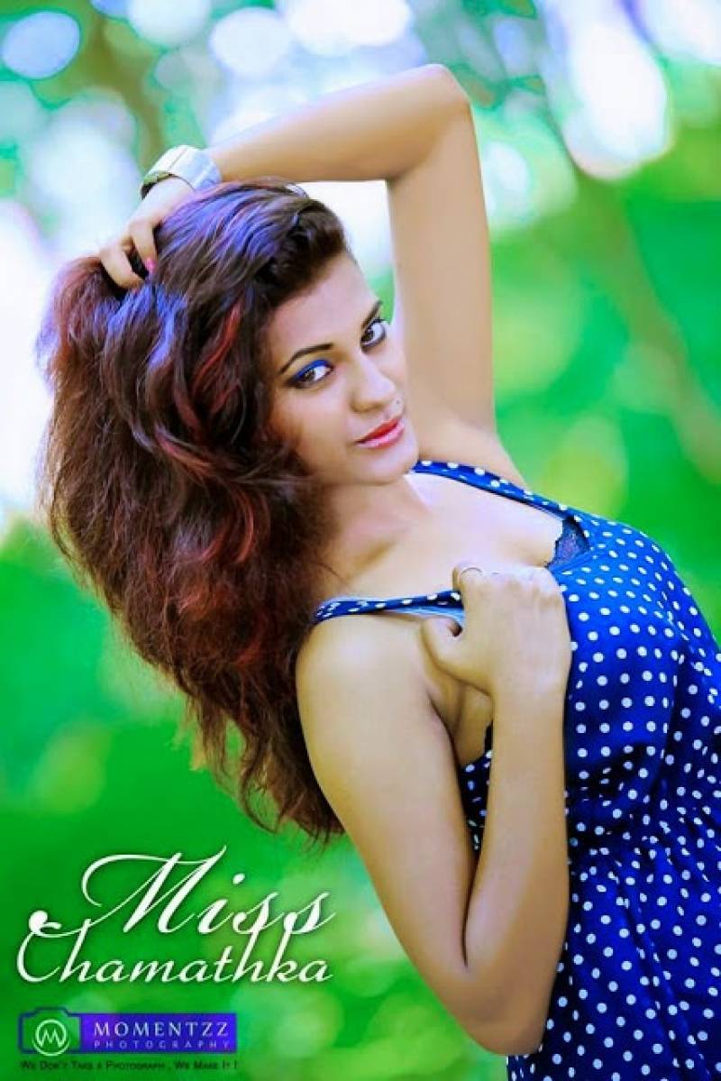 Chamathka Lakmini In Blue Hot Dress