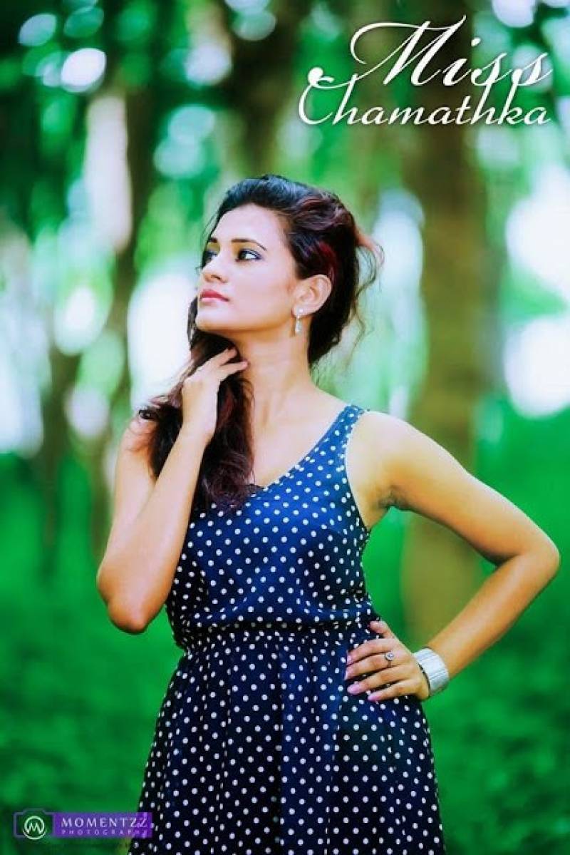 Chamathka Lakmini In Blue Hot Dress