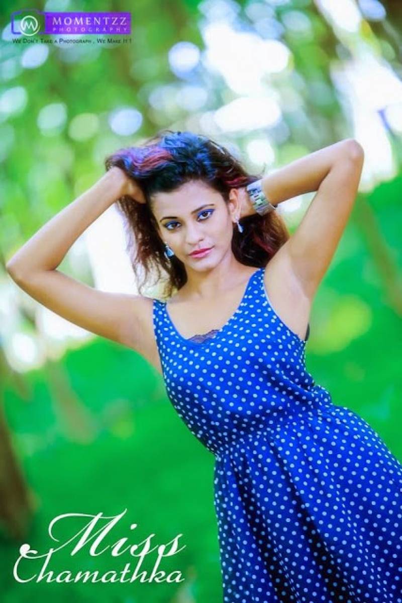 Chamathka Lakmini In Blue Hot Dress