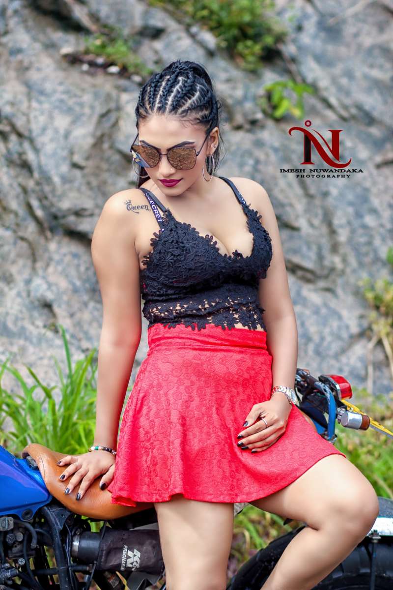 Gayathri Kanchanamala In Red And Black