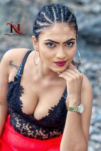 Gayathri Kanchanamala In Red And Black