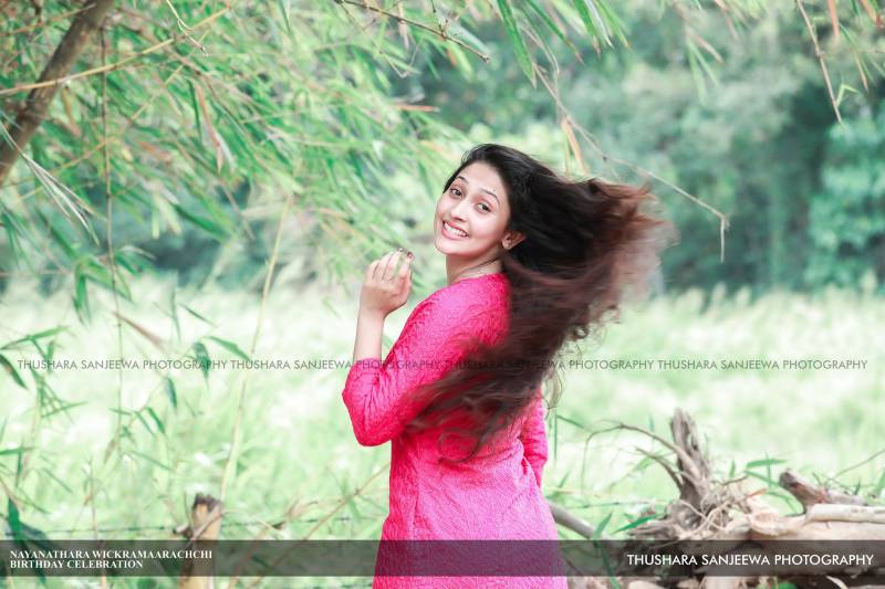 Nayanathara Wickramaarachchi Pink Top