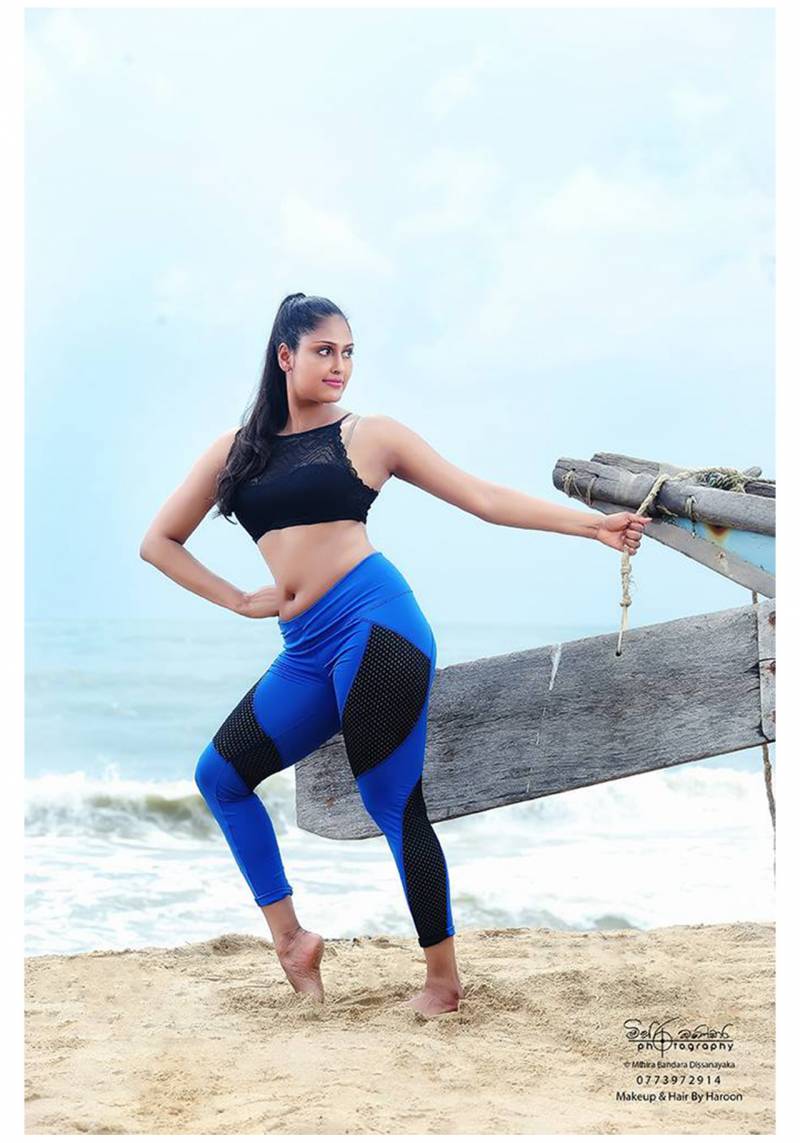 Nirodha Fernando Hot In Tight Yoga Pants