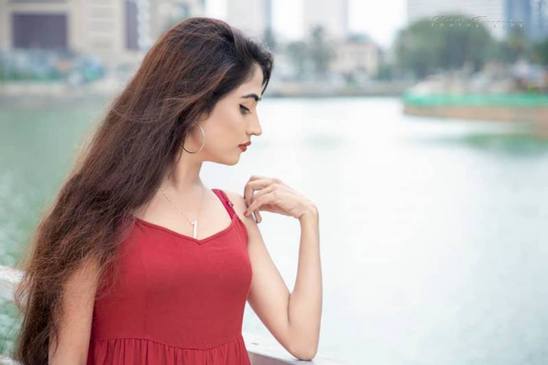 Sanjana Onaali In Red Dress