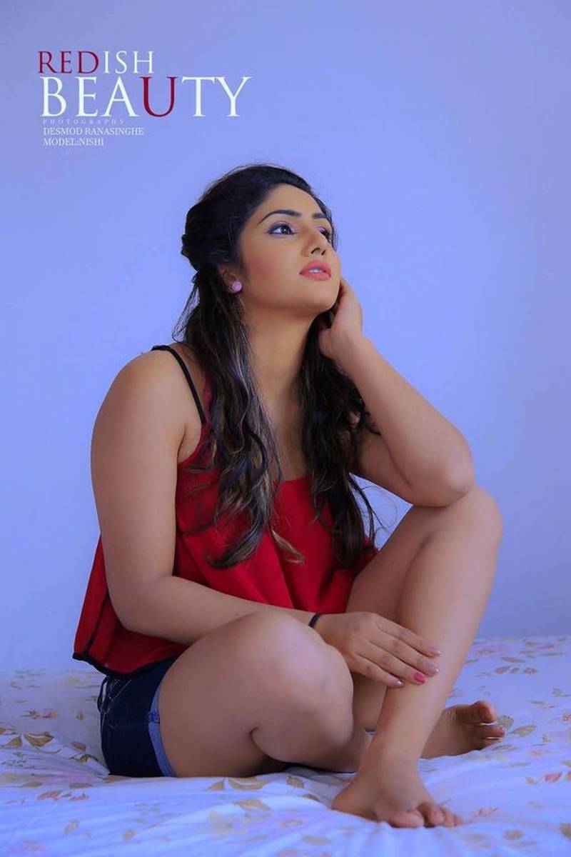 Nishi Samarawera Hot In Red Collection