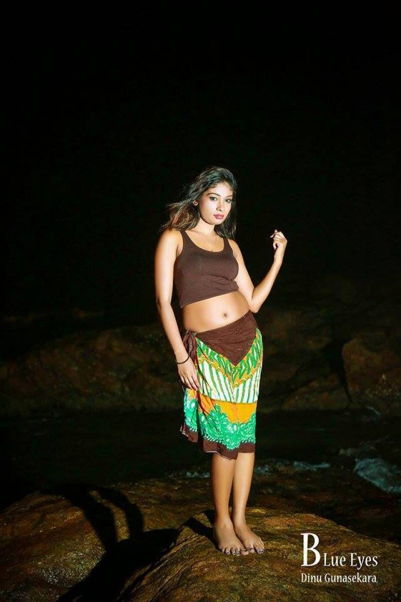 Dinusha Gunasekara Hot Beach Photoshoot