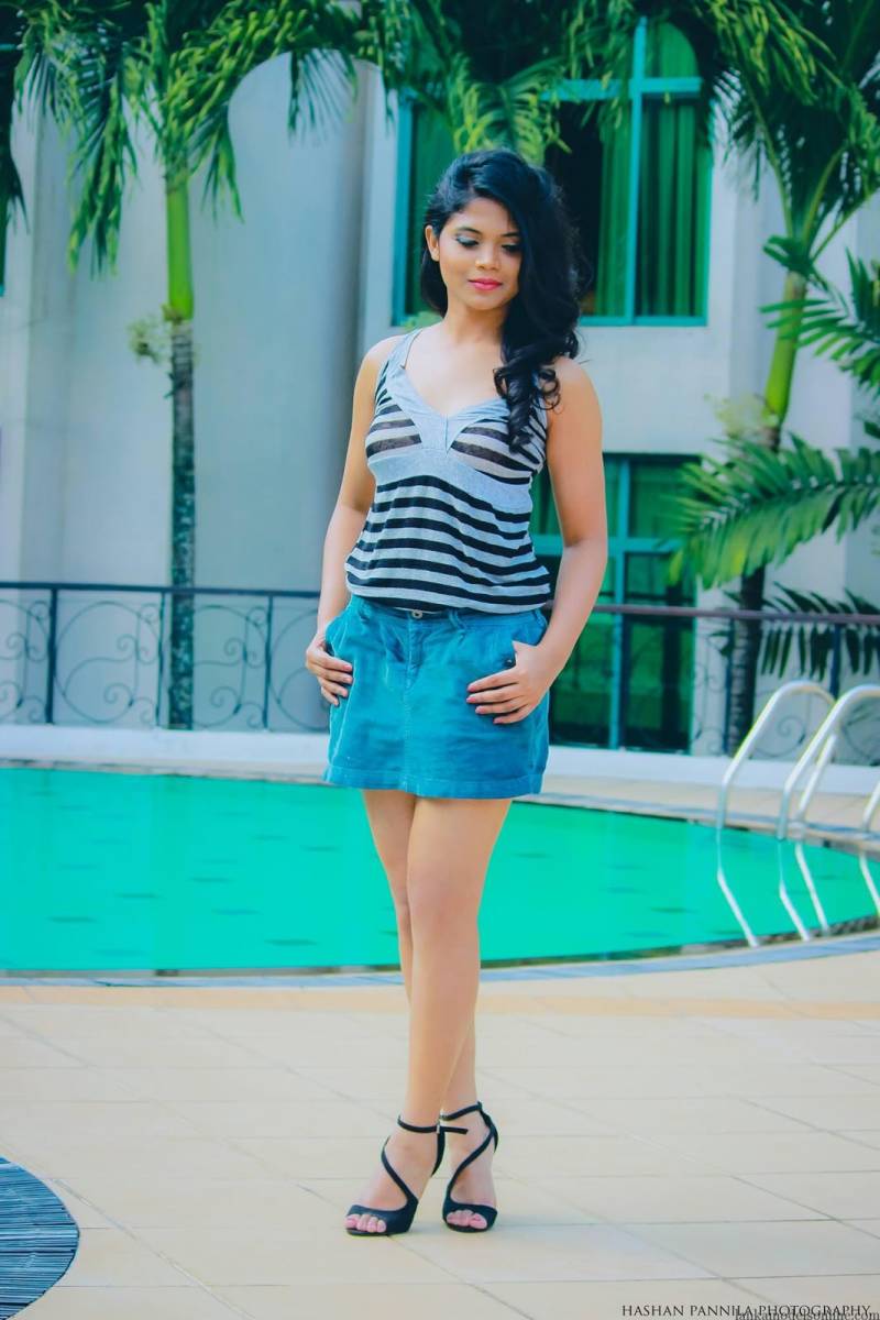 Hasini Samuel Blue Hot Demin Shorts