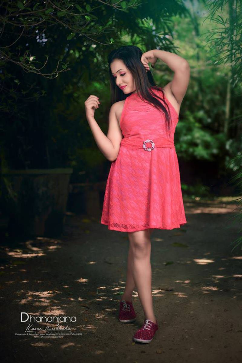 Dhananjana Jayasundara In Pink Dress