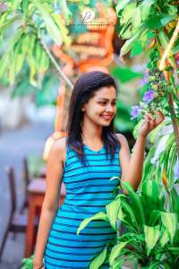 Dushani Madushika In Blue Dress