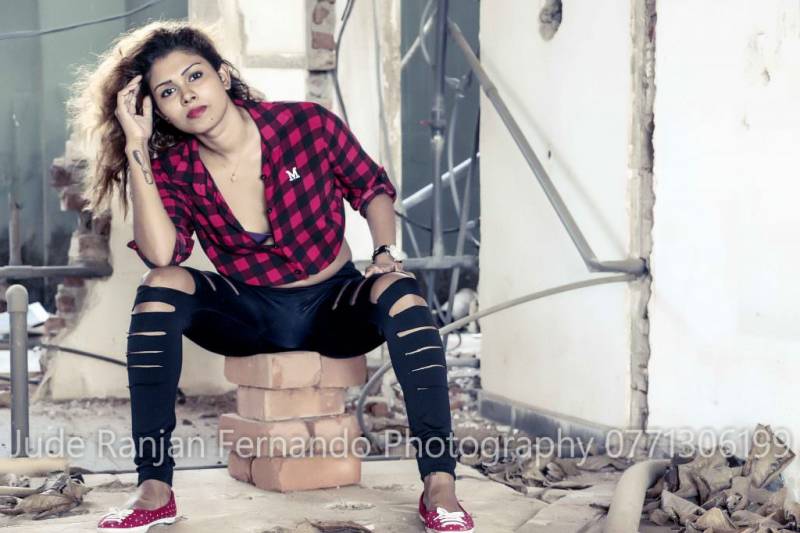 Charitha Fernando Hot Ripped Tight Pants