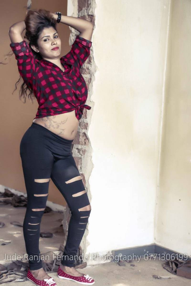 Charitha Fernando Hot Ripped Tight Pants