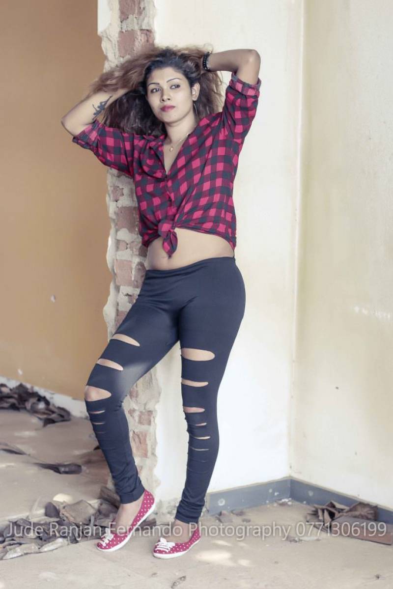 Charitha Fernando Hot Ripped Tight Pants