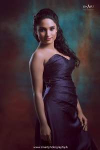 Dulanjalee Rupasinghe In Dark Purple Dress