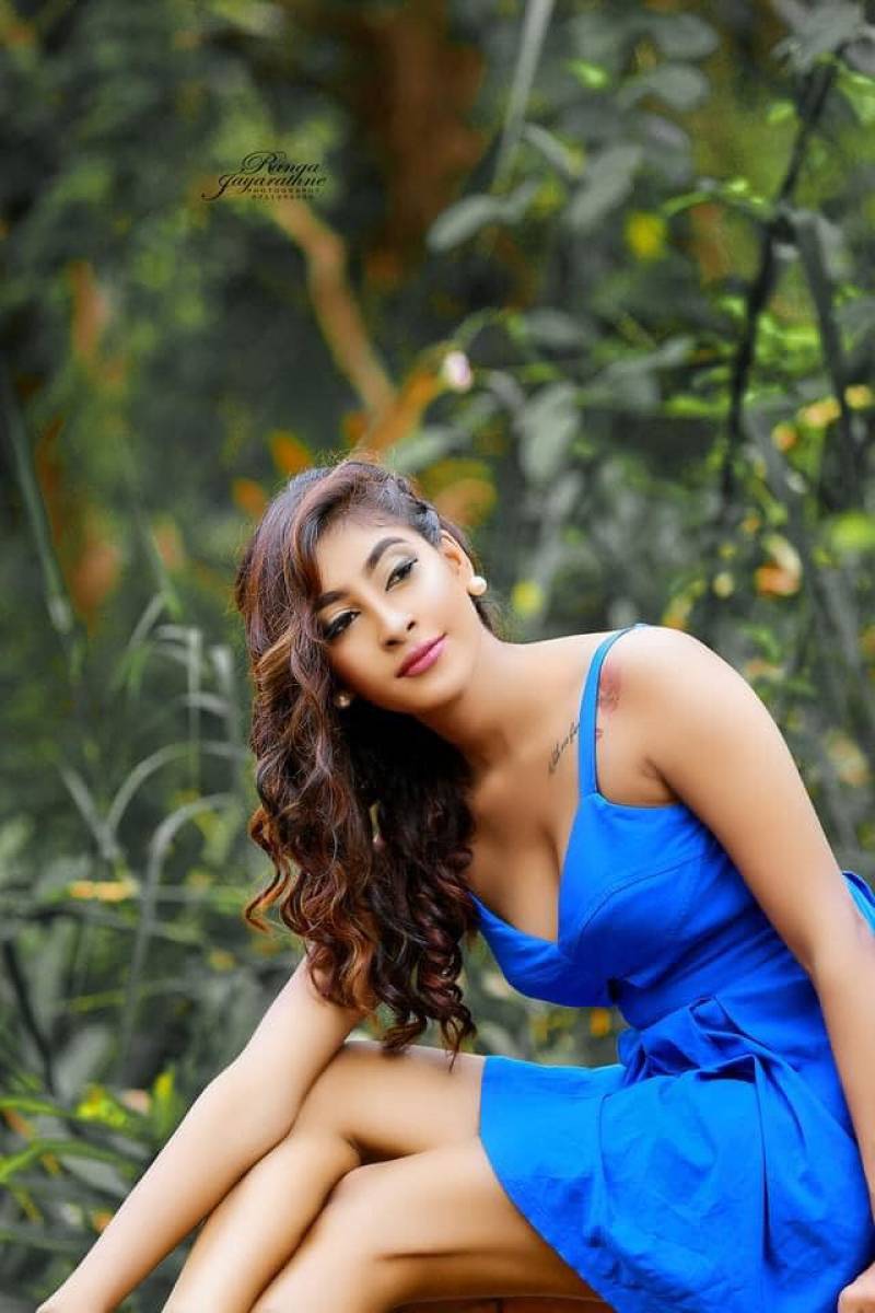 Rashi Fernando In Blue Dress