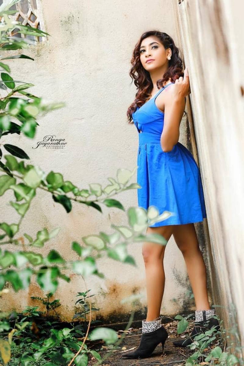 Rashi Fernando In Blue Dress