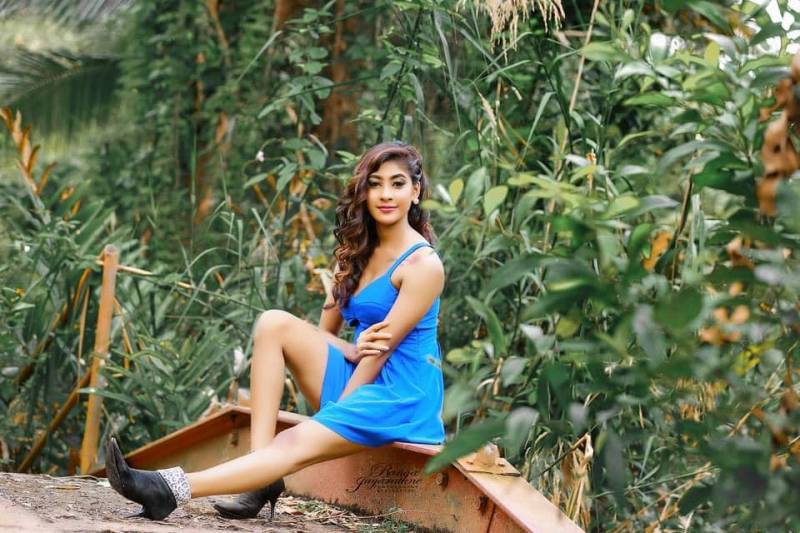 Rashi Fernando In Blue Dress