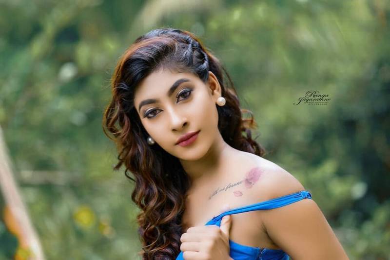 Rashi Fernando In Blue Dress