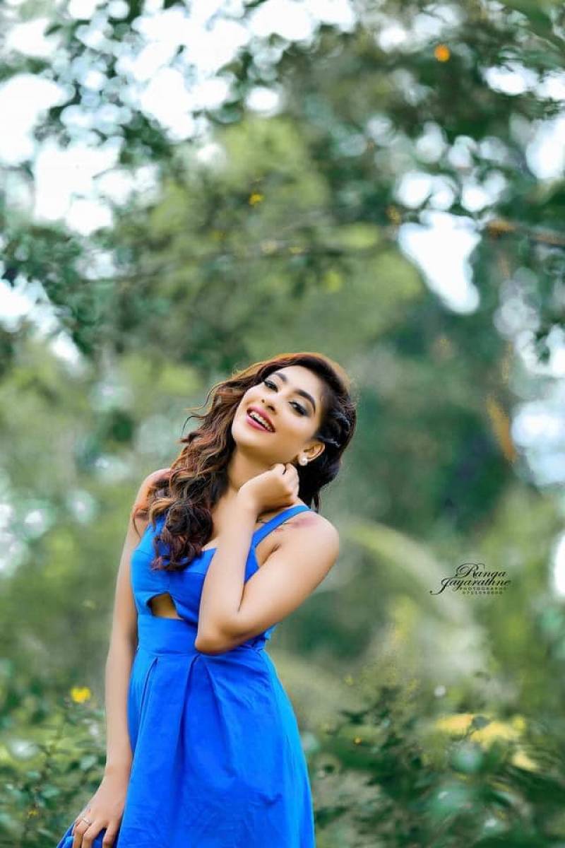 Rashi Fernando In Blue Dress