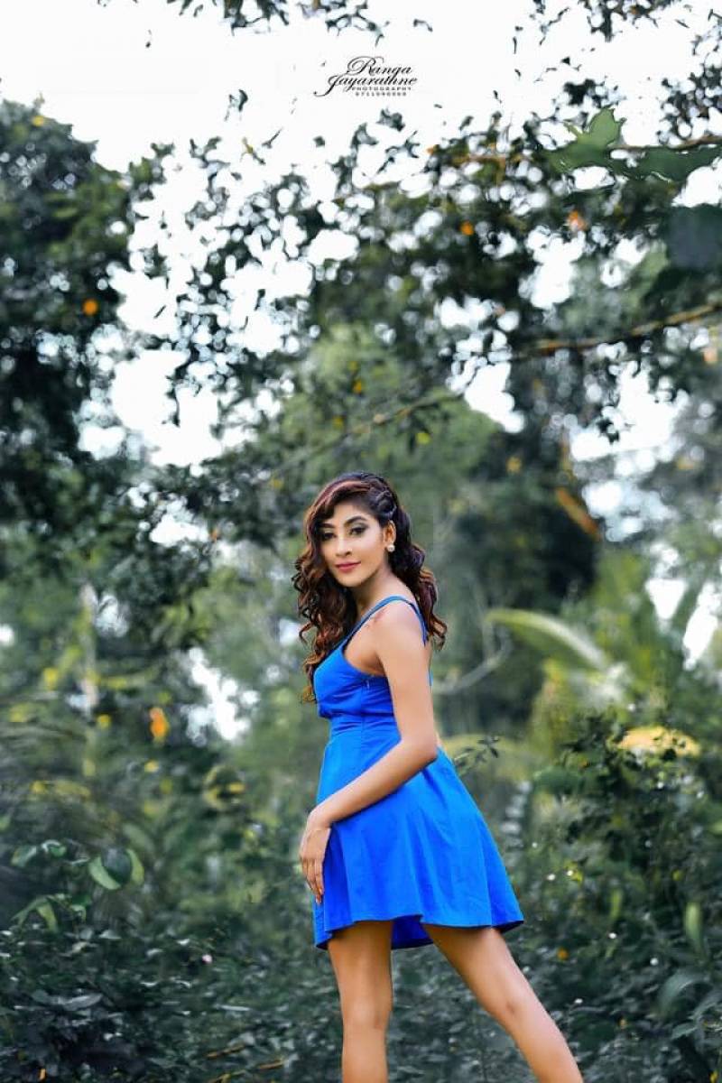 Rashi Fernando In Blue Dress