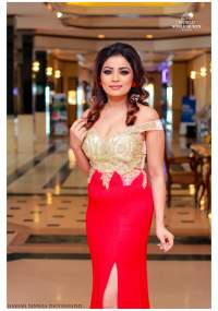 Lakmali S Perera In Red Dress