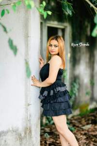 Nayumi Ranaweera In Black Dress