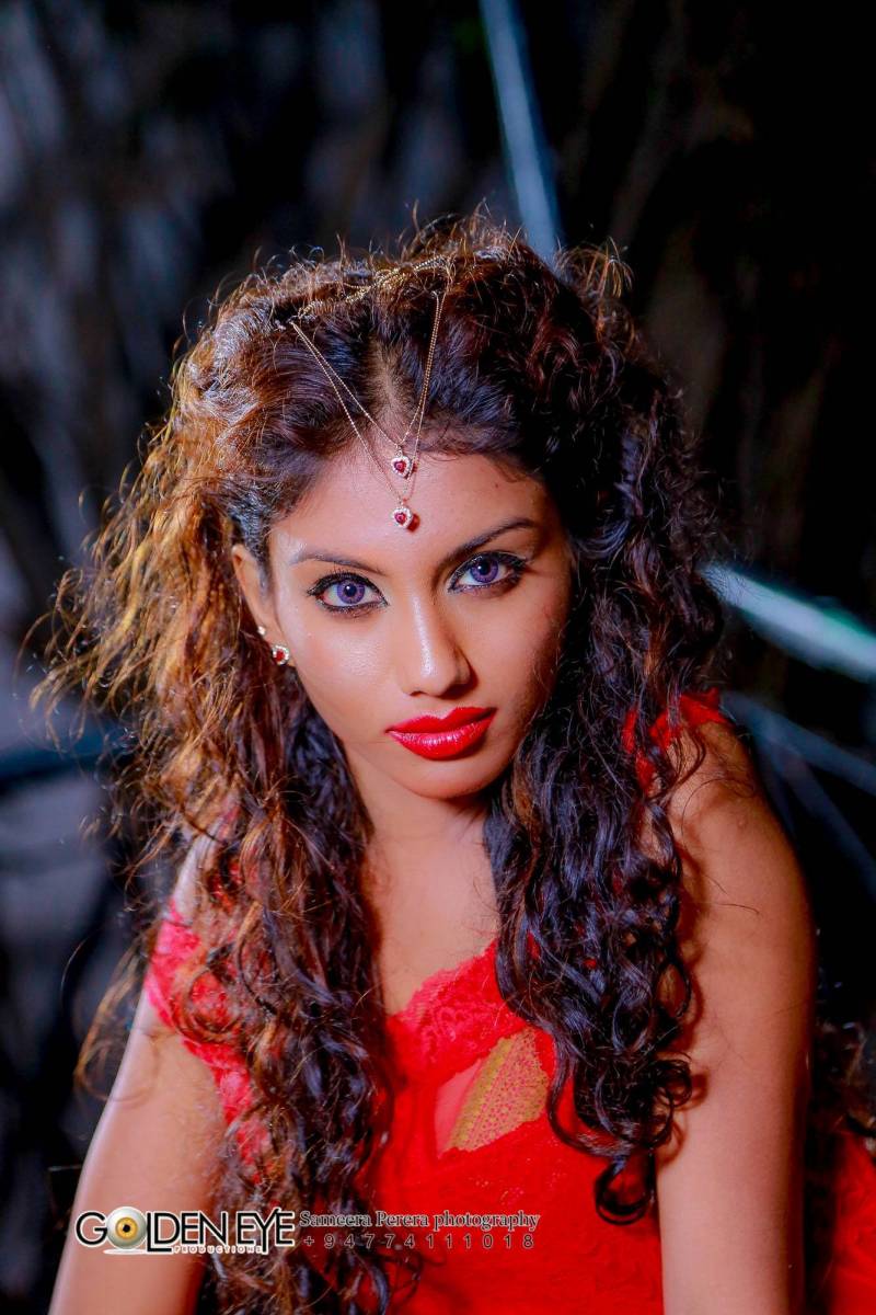 Kushi Sharanya Hot In Long Red Dress