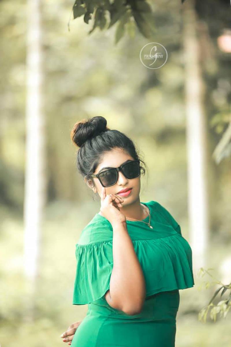 Nishi Rasnayaka In Green