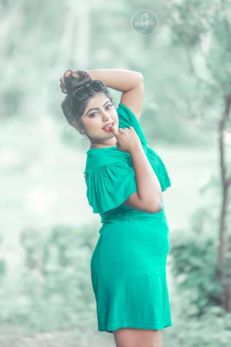 Nishi Rasnayaka In Green