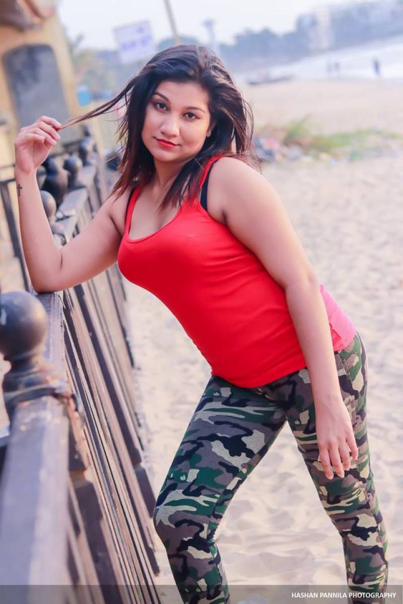 Piumi Sandaruwani Teasing Tight Pants