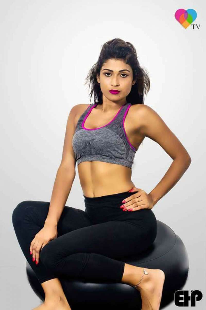 Adisha Shehani Hot In Black Workout Pants