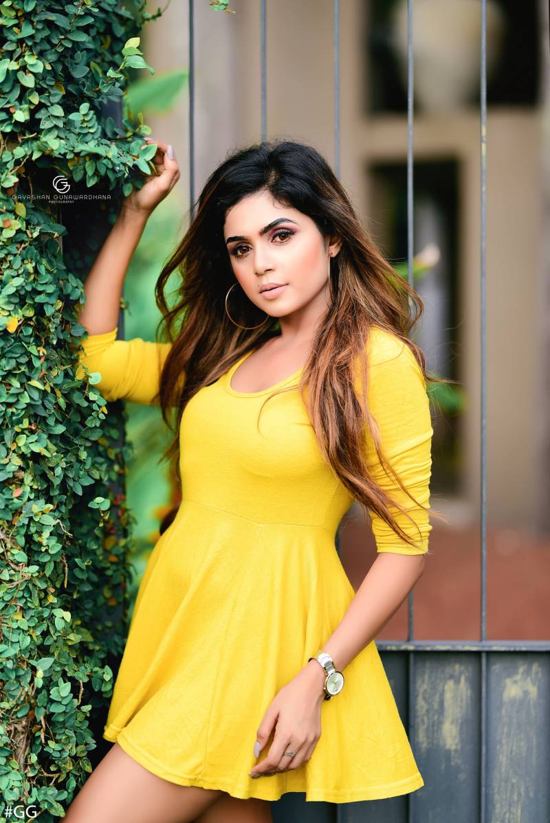 Prashani Perera Yellow Dress