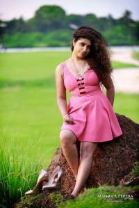 Nuwandika Siriwardena Hot Pink Dress