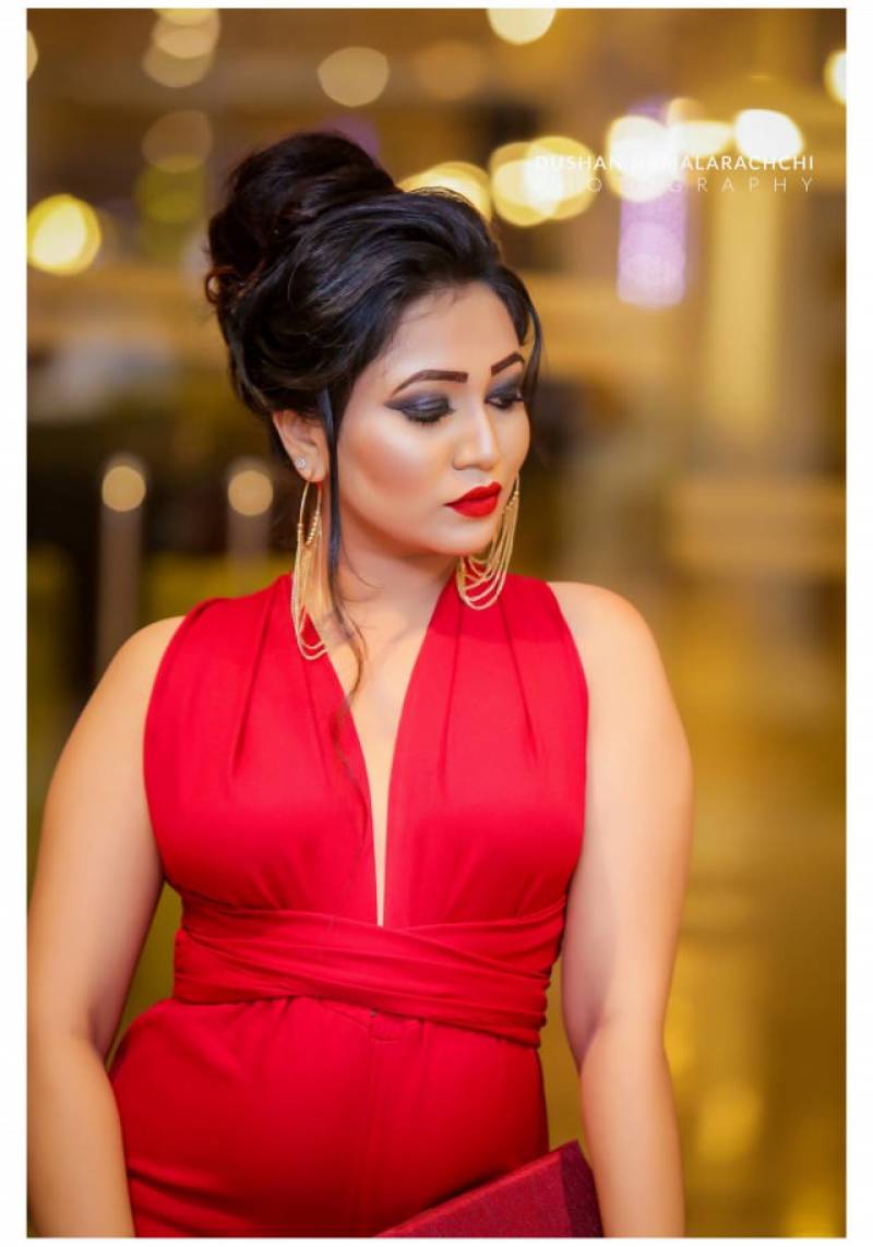 Rashini Kumarasiri In Red