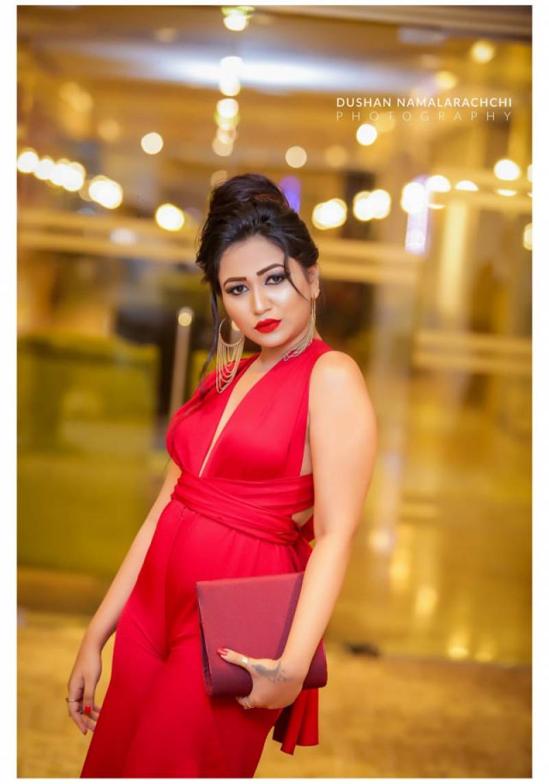 Rashini Kumarasiri In Red