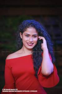 Sandani Fernando In Red Dress