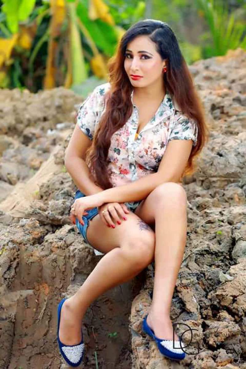 Isha Erandi Hot Denim Shorts