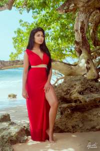 Shaakya Karunasena In Red Dress