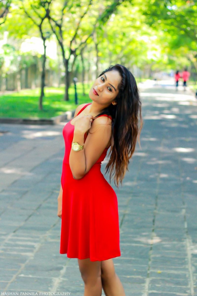 Shanu Singhasooriya Red Dress