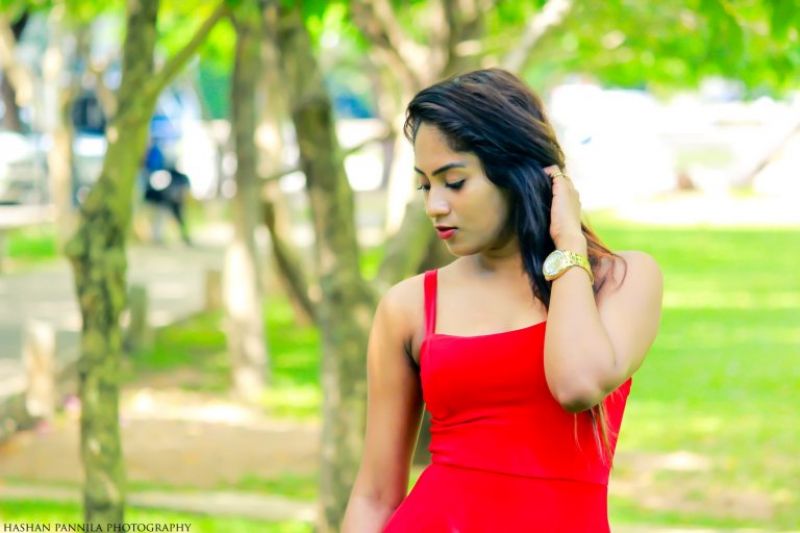 Shanu Singhasooriya Red Dress