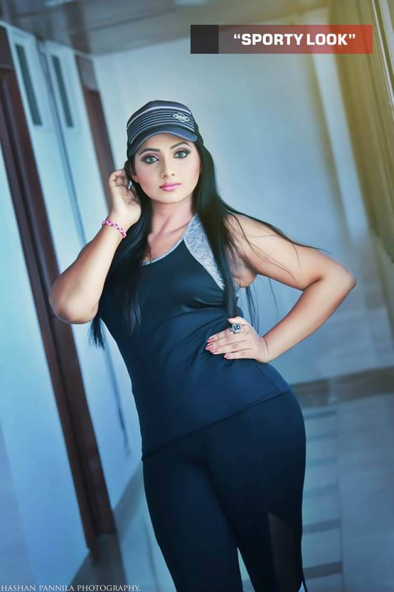 Jayani Weerasinghe Hot Black Pants