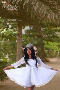 Isuri Kanchana White Frock Clicks