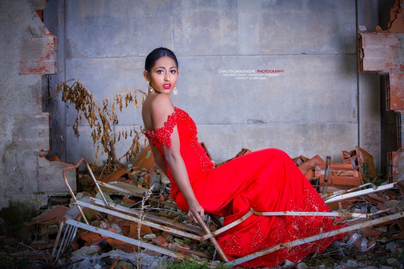 Tarushi Contrath Red Dress Shoot