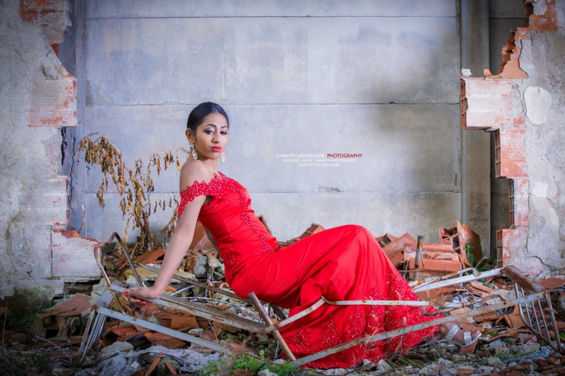 Tarushi Contrath Red Dress Shoot