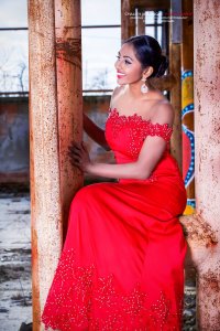 Tarushi Contrath Red Dress Shoot