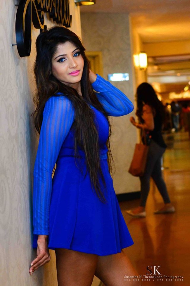 Thushi Lakmali Blue Dress Clicks