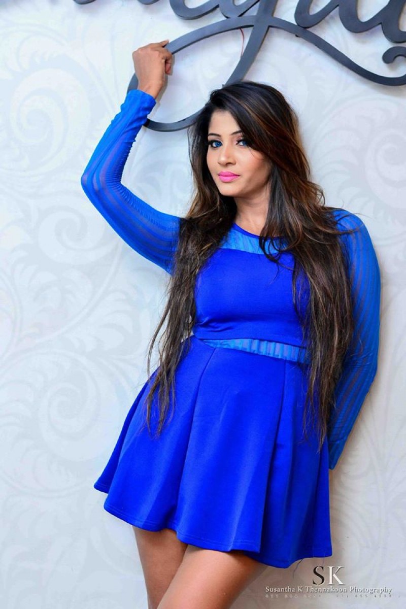 Thushi Lakmali Blue Dress Clicks