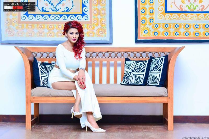 Chamathka Lakmini Strikes In A White Dress