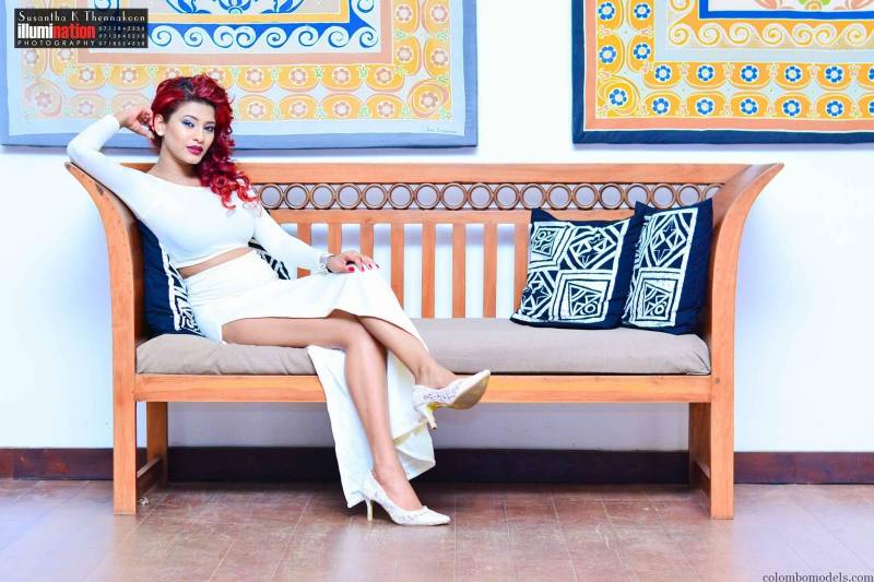 Chamathka Lakmini Strikes In A White Dress