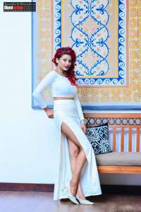 Chamathka Lakmini Strikes In A White Dress